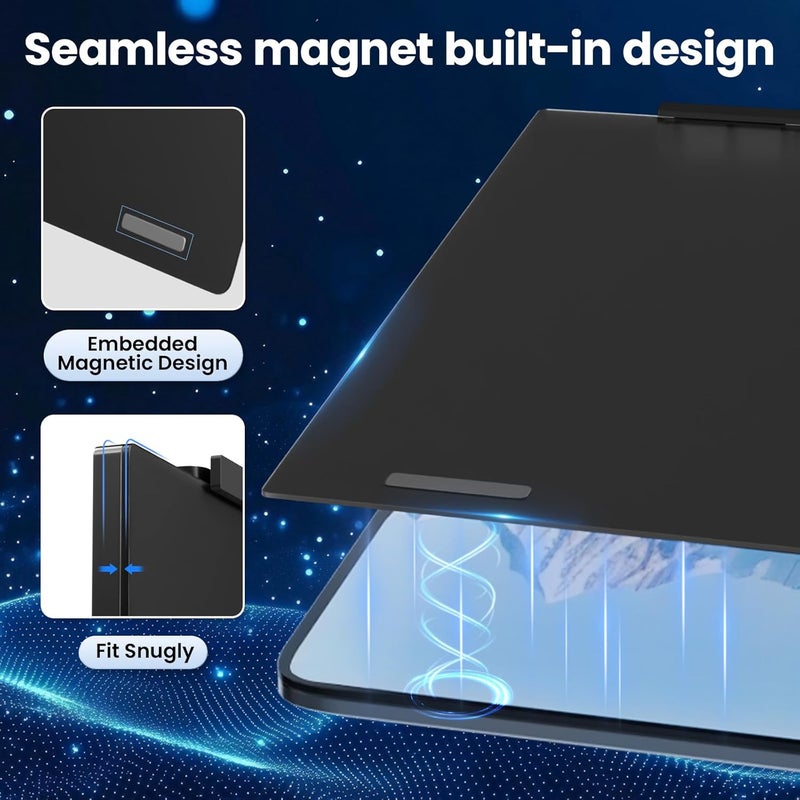 BOVORY 27 Inch Monitor Privacy Screen Hanging for Computer 16:9 Aspect Ratio, Magnetic Anti Glare Blue Light Private Protector Eye Care,Removable Anti Spy Filter Shield for Digital Workplaces - Image 5